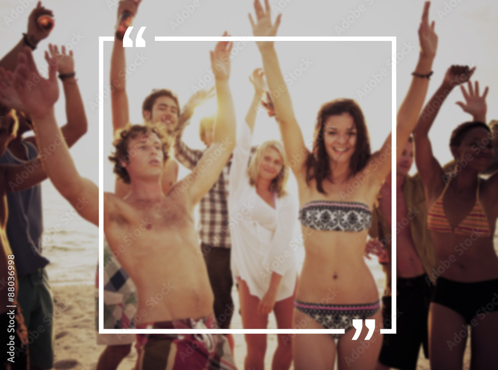 Fototapeta premium Holiday Summer Vacation Frame Pattern Concept