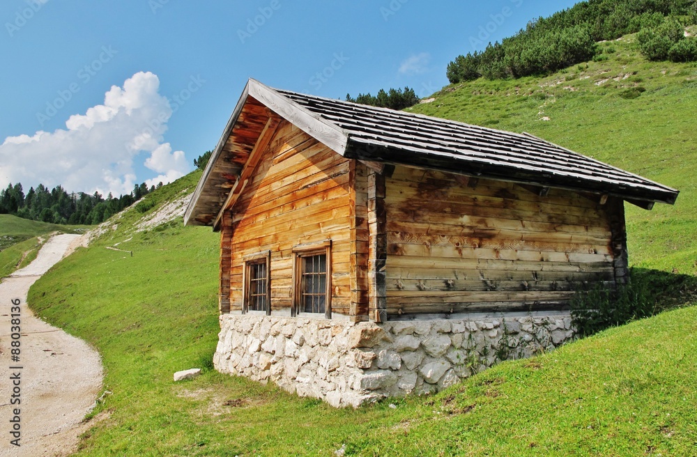 Berghütte in den Dolomiten