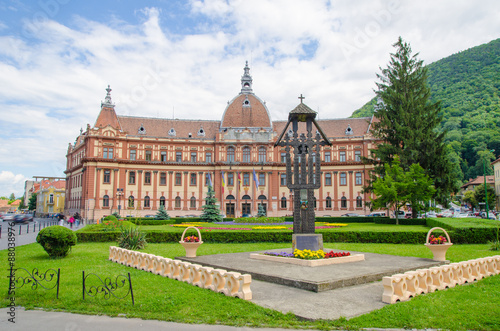 Wallpaper Mural Brasov County Council building wich is an important historic monument in Transylvania region of Romania Torontodigital.ca