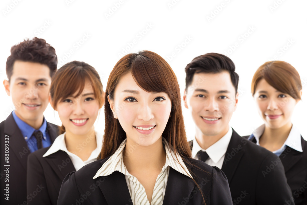 young businesswoman with successful business team young businesswoman with successful business team