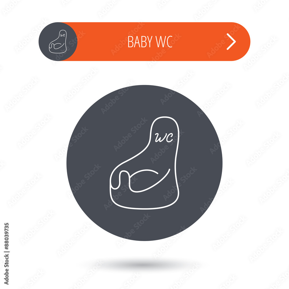 Baby wc icon. Child toilet sign. Baby wc icon. Child toilet sign.