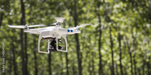 UAV drone flying outdoor.