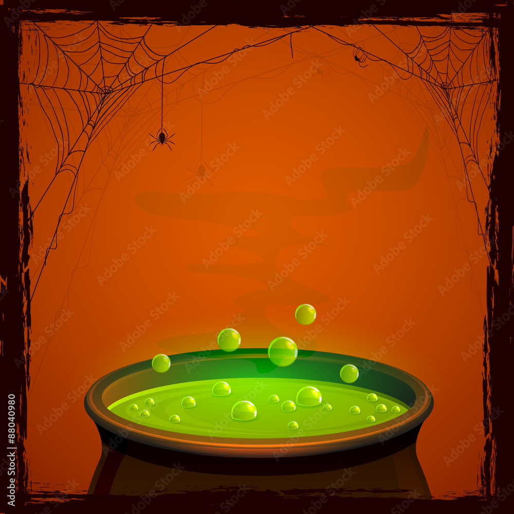 Halloween cauldron with potion