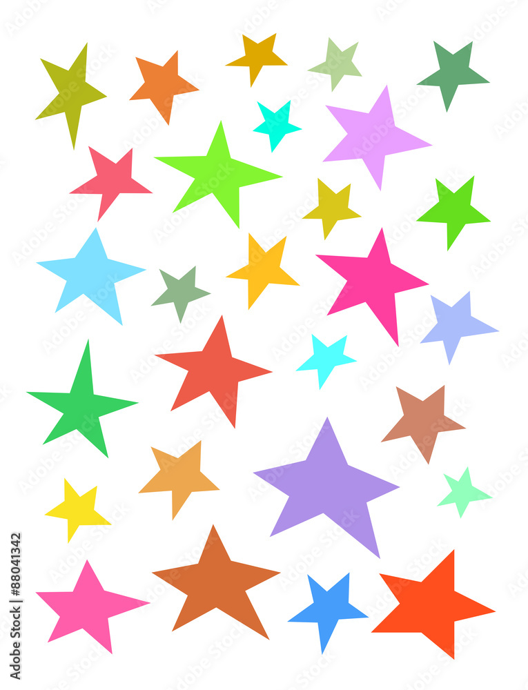 collection of irregular stars hand-drawn over white collection of irregular stars hand-drawn over white