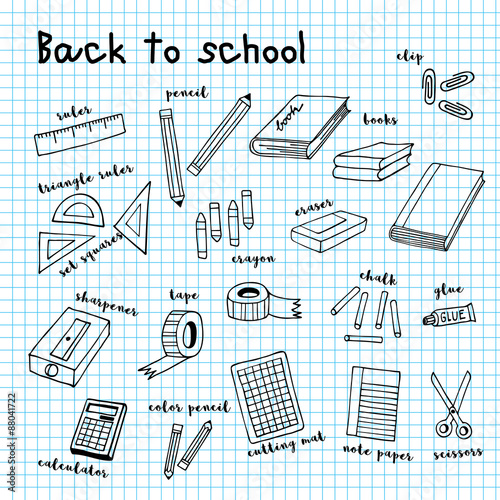 back to school doodle drawing