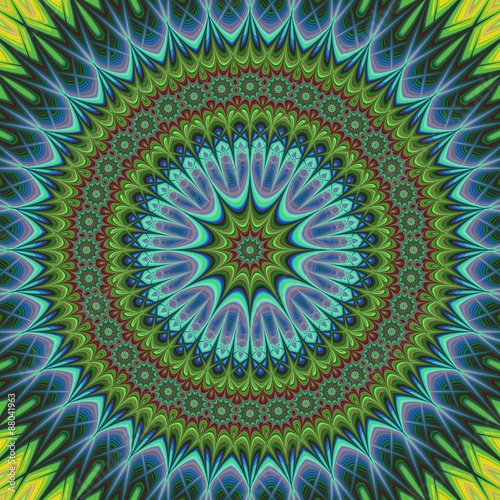 Colorful fractal mandala design background