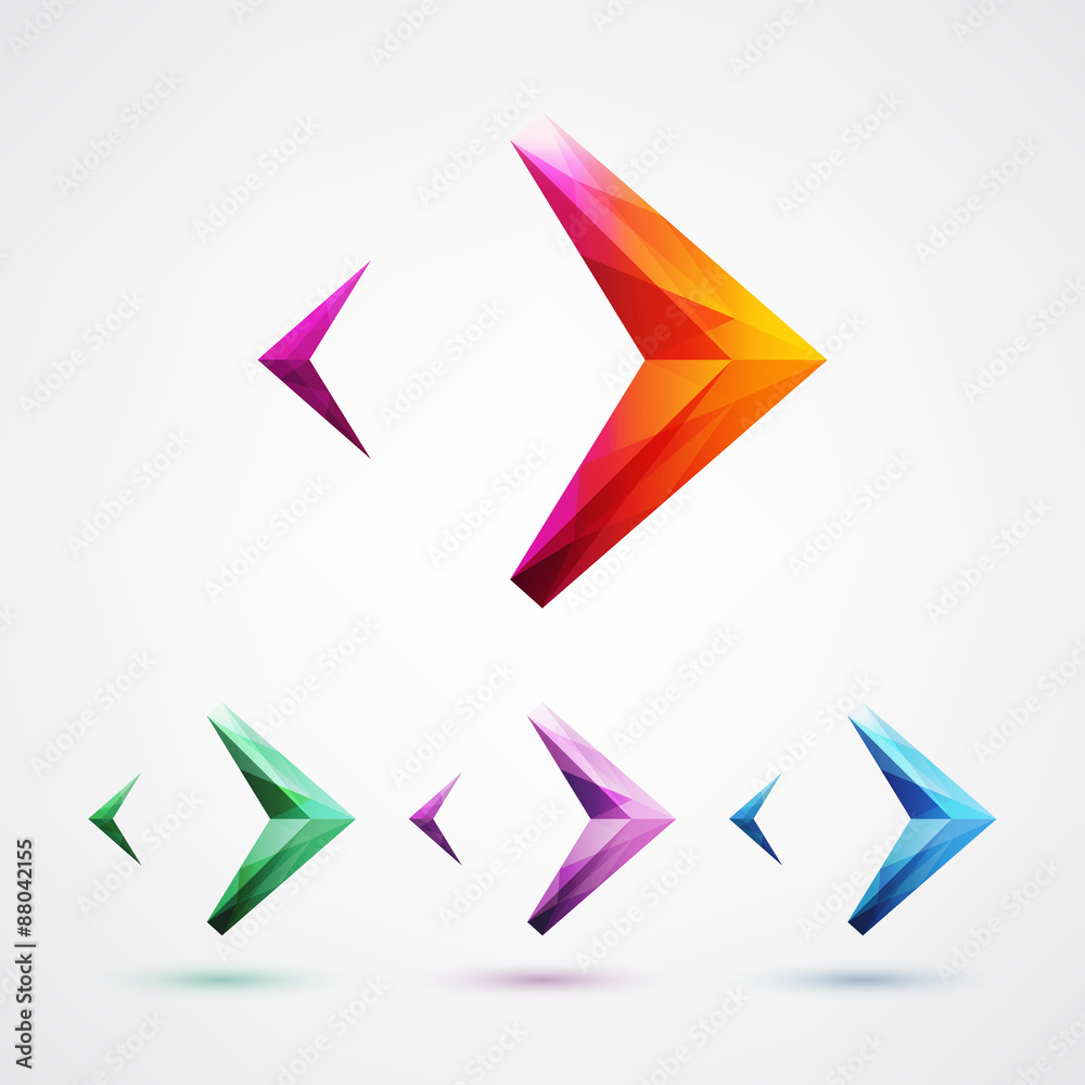 Arrow symbol logo design element. Arrow symbol logo design element.