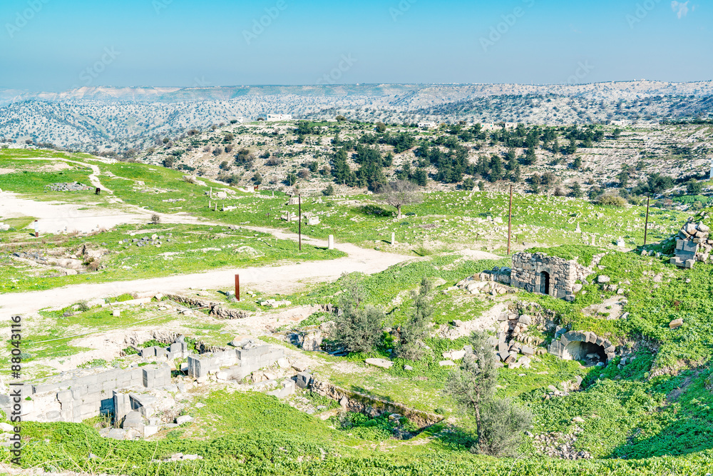 Roman ruins of Umm Qais in northern Jordan.