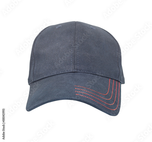 Black cap template on white background