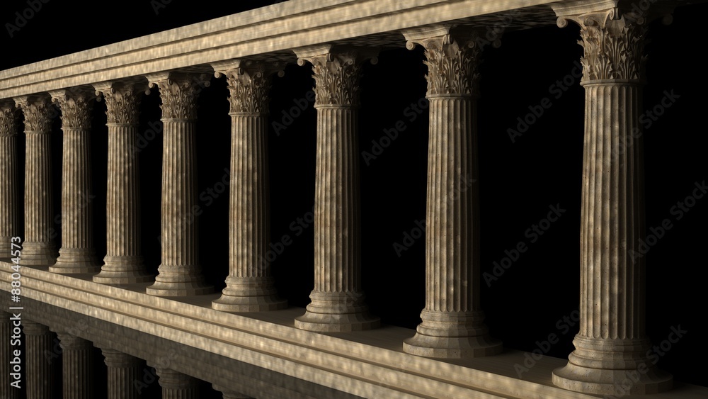 Obraz premium Classic columns on black background