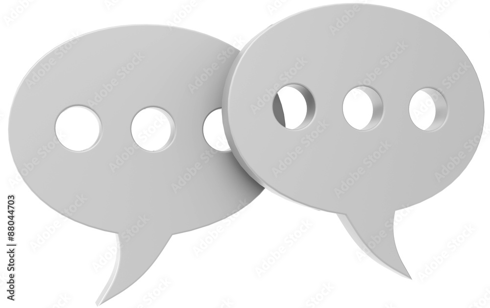 Obraz premium 3d graue Sprechblasen