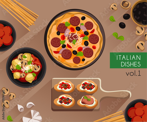 Food Illustration : Italian Food