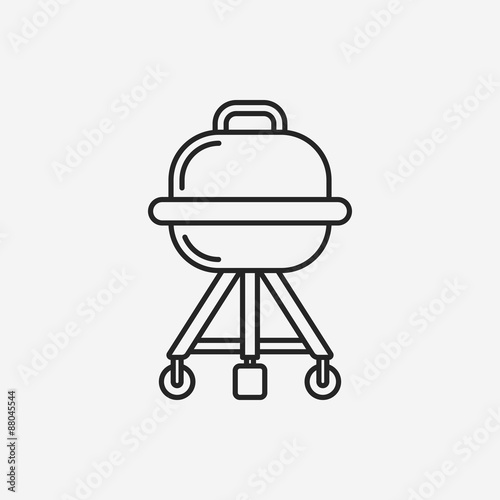 barbecue line icon