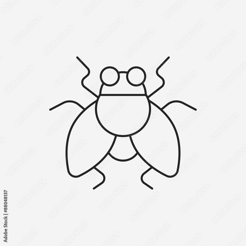 Naklejka premium insect line icon