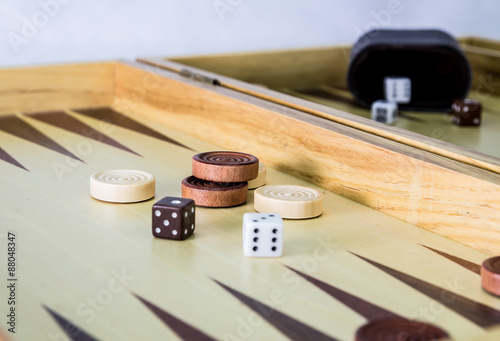 Leinwand Poster Backgammon game