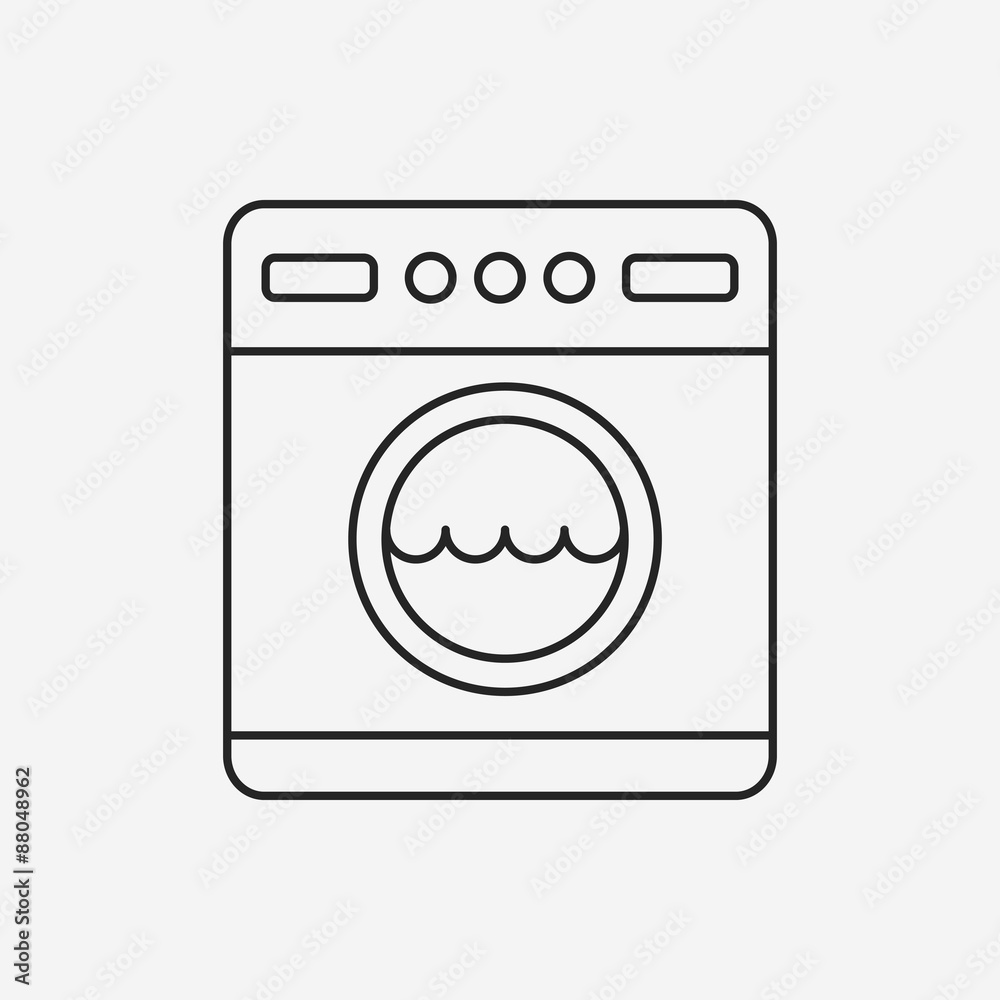 washing machine line icon