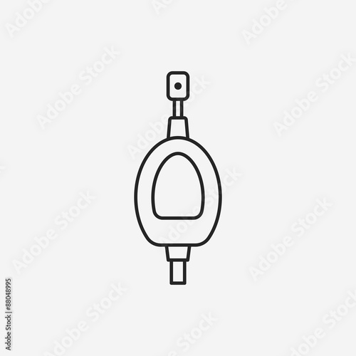 Toilet seat line icon