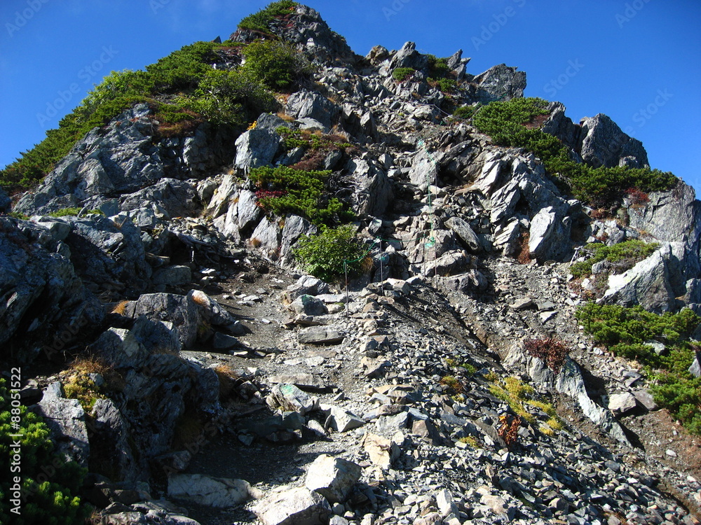 北岳山頂付近