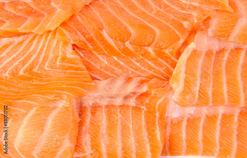 Background of salmon steak red fish