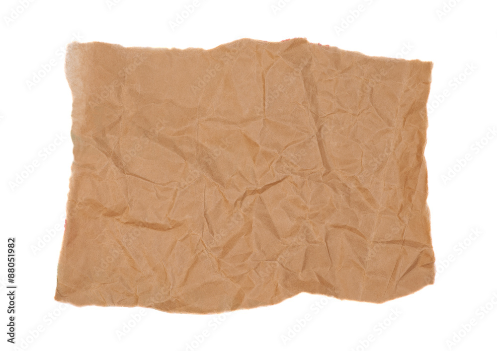 Brown paper on white Brown paper on white