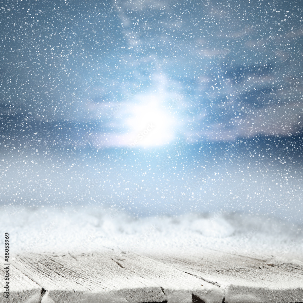 winter table and snow space winter table and snow space