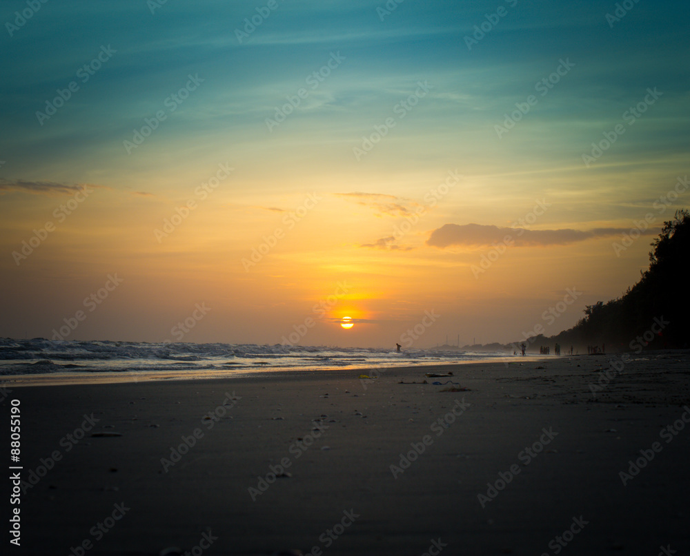 Sunset Beach Maeramphueng.Rayong, Thailand