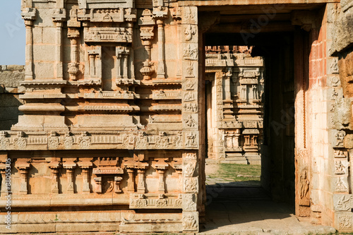 Details of ruin temple in hampi