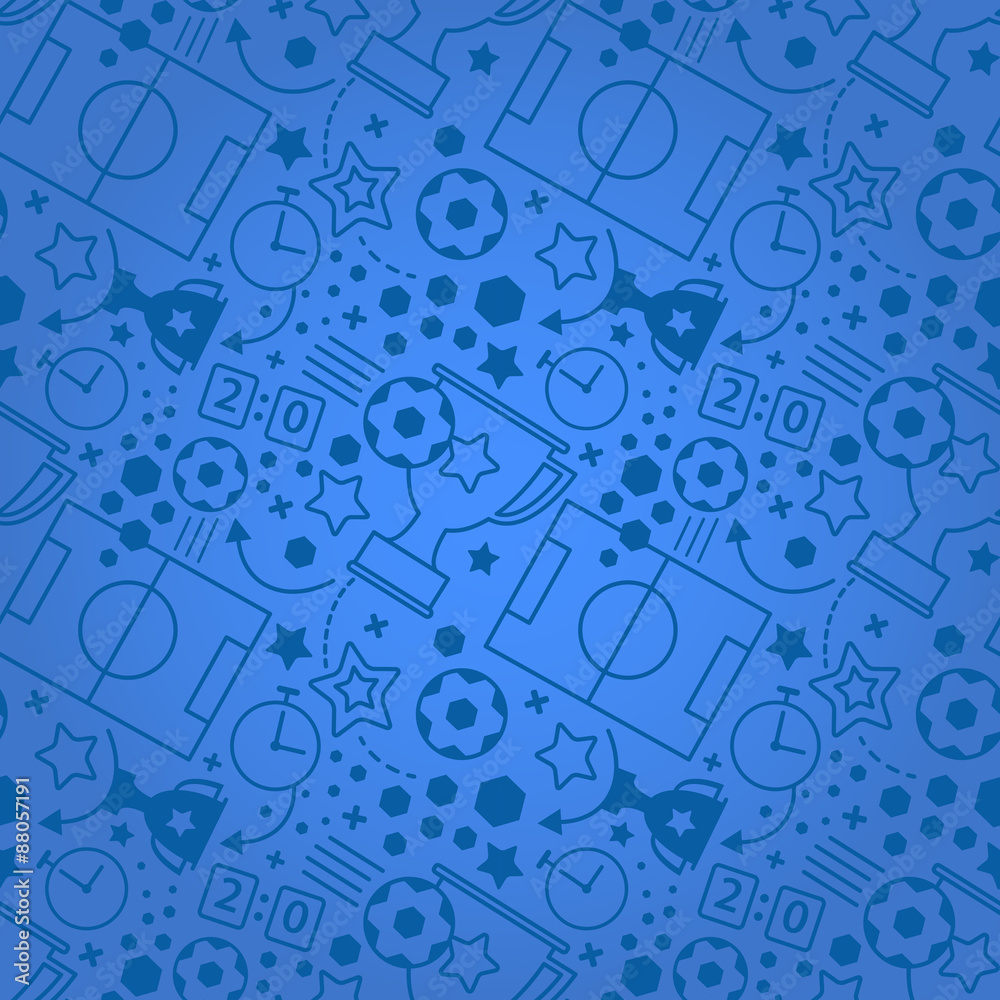 Soccer seamless pattern. Sport vector  background.