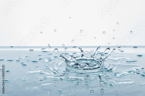 water splash like crown on glass