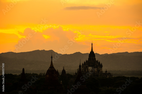 Sunrise at Bagan pagoda Myanmar. © pojvistaimage