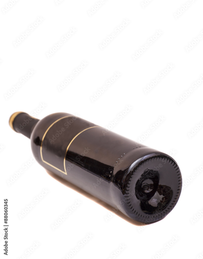 Red wine bottle. Isolated on white background Red wine bottle. Isolated on white background