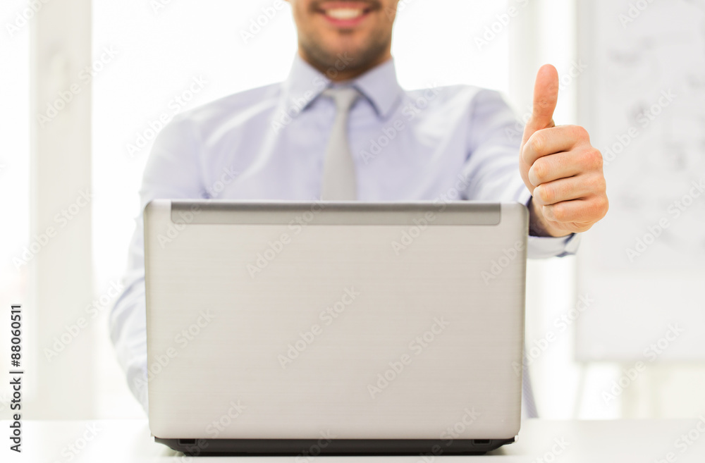 close up of businessman hands with laptop close up of businessman hands with laptop