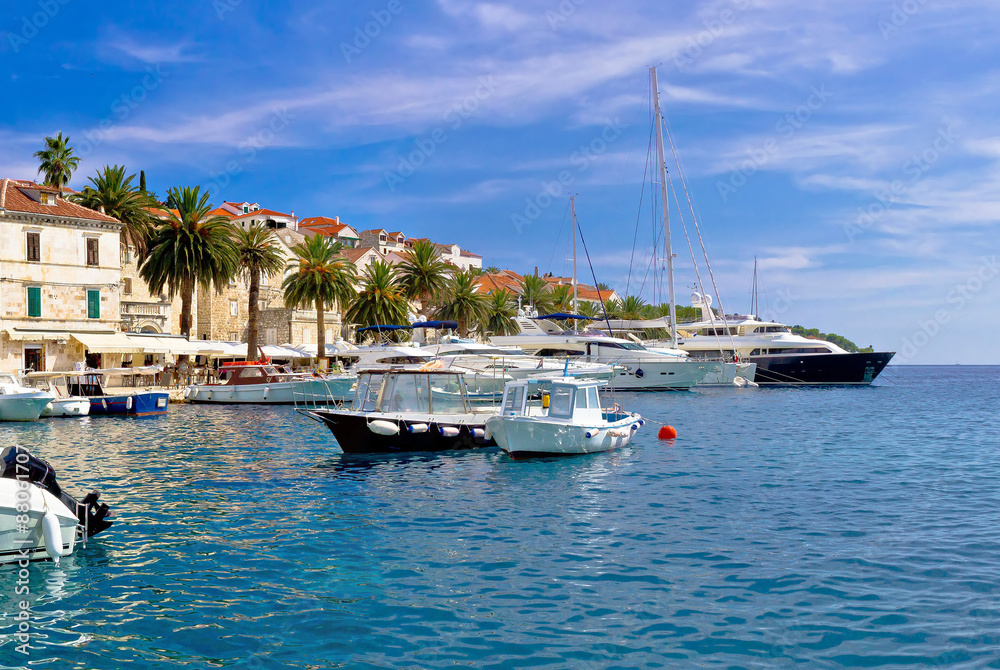 Yachting harbor of Hvar island