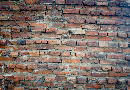 Old brick the big wall