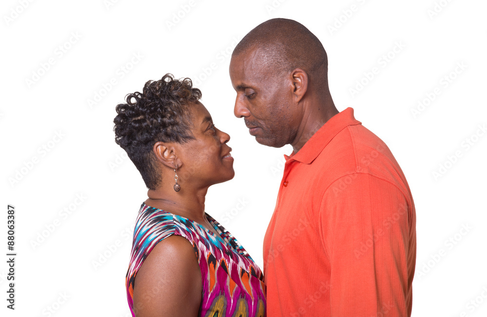 Obraz premium Portrait of an older couple isolated