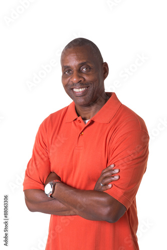 Portrait of an senior male isolated on white