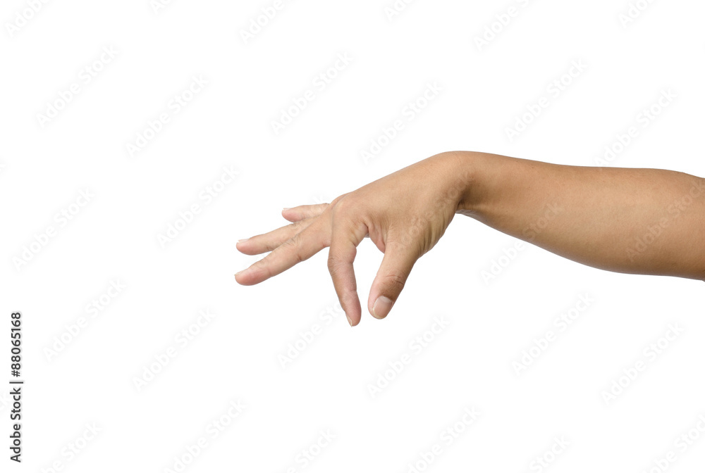 hand reaching for something isolated on a white background hand reaching for something isolated on a white background