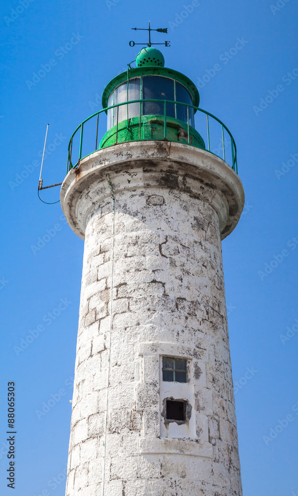 Typical for Mediterranean Sea coasts old lighthouse