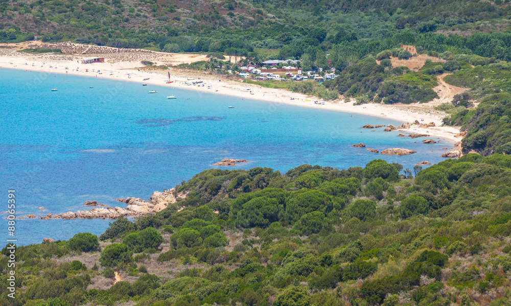 South Corsica, bright summer coastal landscape