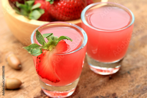 Strawberry juice fresh