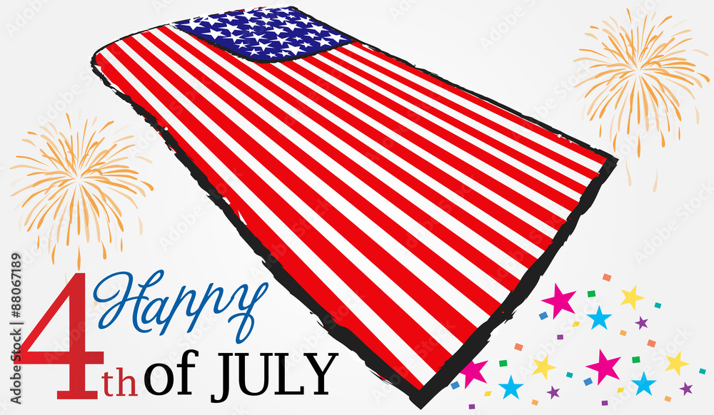 Fototapeta premium happy 4th july, holiday 