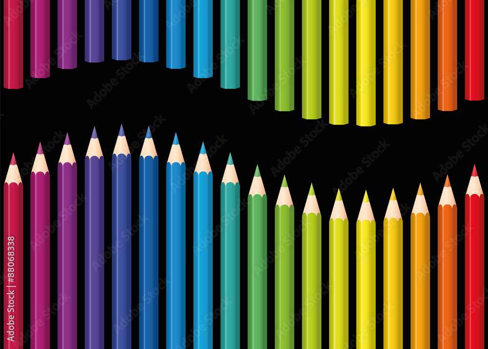 Premium Photo  A rainbow of colored pencils and markers on a dark  background