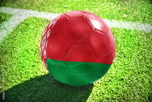 football ball with the national flag of belarus on the field