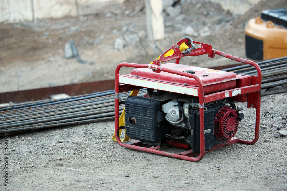 Generator at a Construction Site