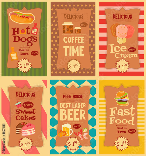 fast food stickers collection