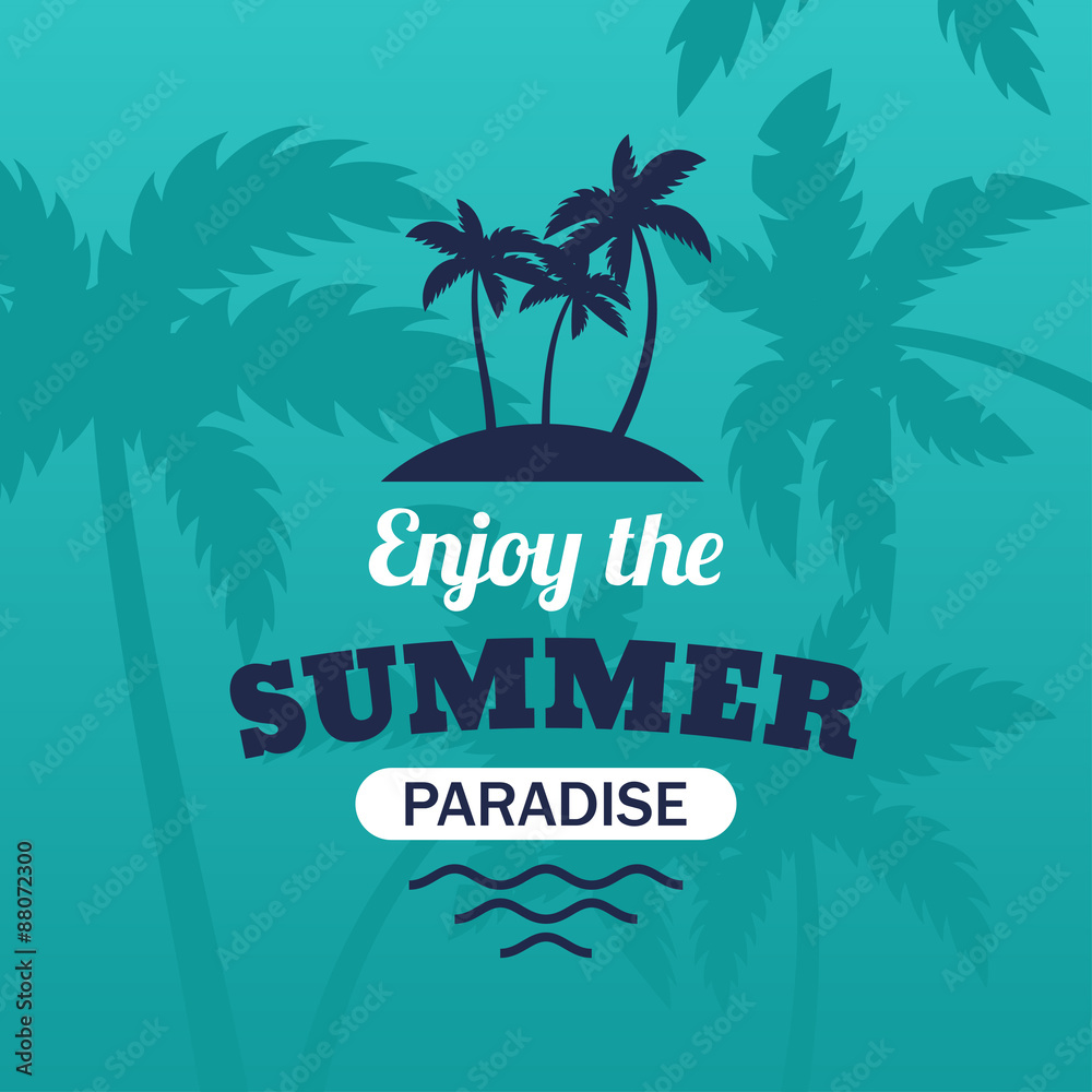 Obraz premium Retro Summer Holidays Vintage Label. Vector Design Elements