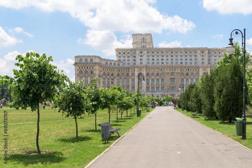 The Public Park Izvor In Bucharest Was Built In 1985 And Is Located Right Next To The Parliament Palace (Casa Poporului).