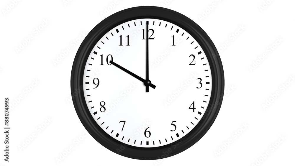 Realistic 3D clock set at 10 o'clock Stock Illustration Adobe Stock