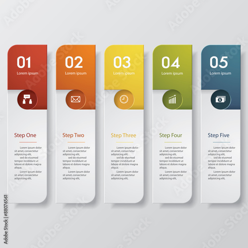 Design clean number banners template. Vector.