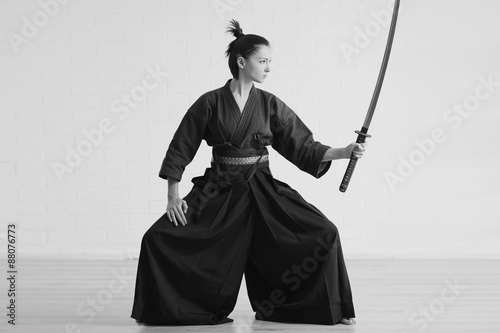 Samurai with katana